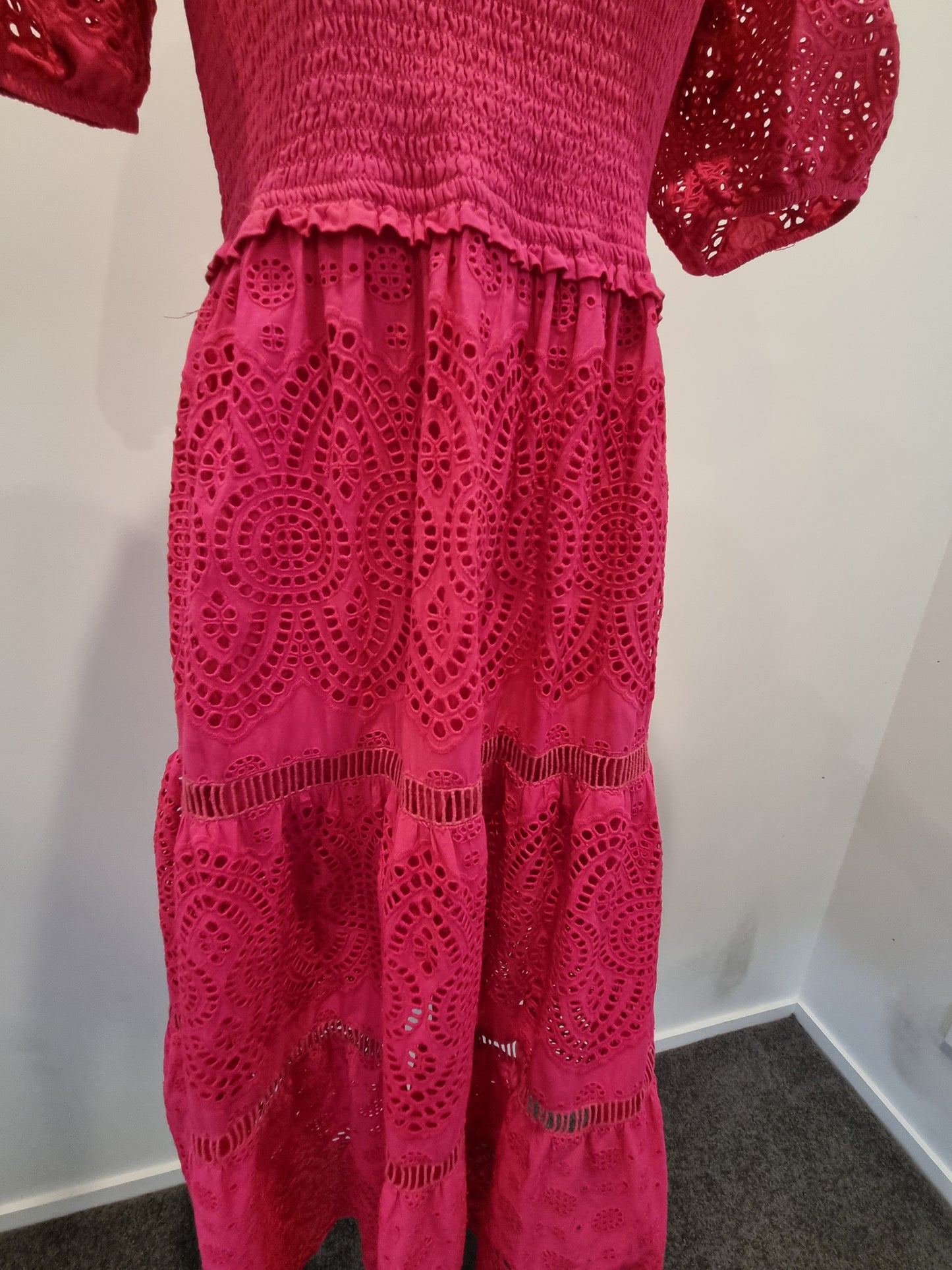Decjuba Maxi Broderie Dress - Size 10