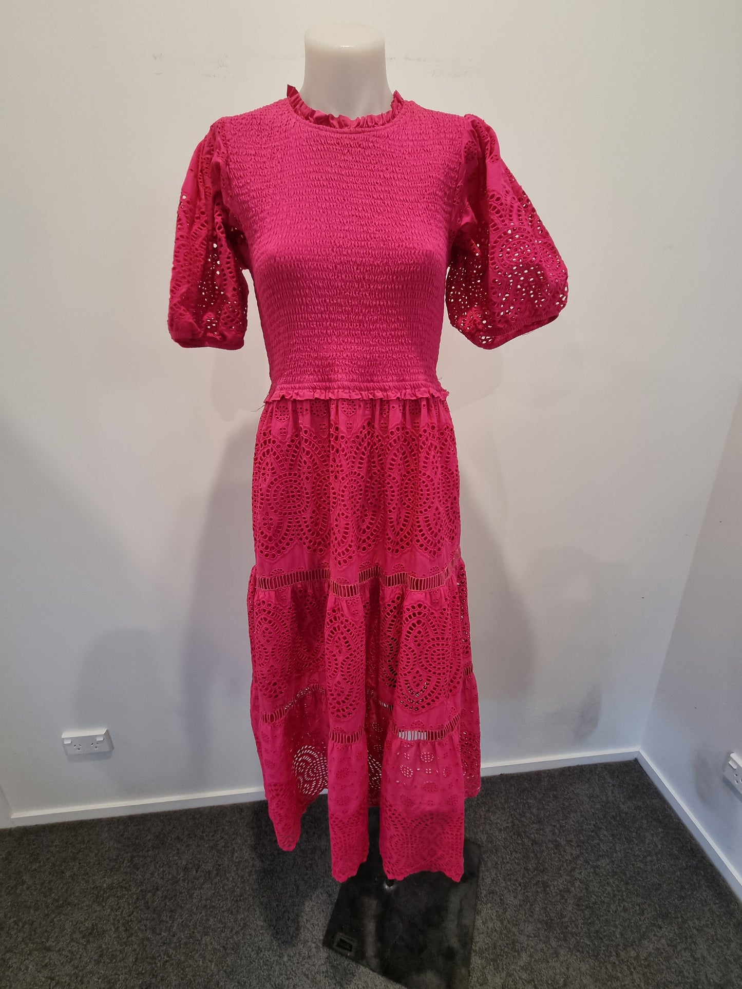 Decjuba Maxi Broderie Dress - Size 10