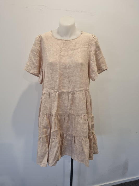 Seed Linen Mini Dress - Size 10