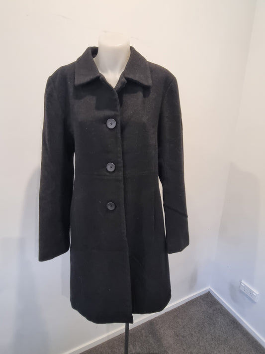 Sabena Black Coat - Size 10