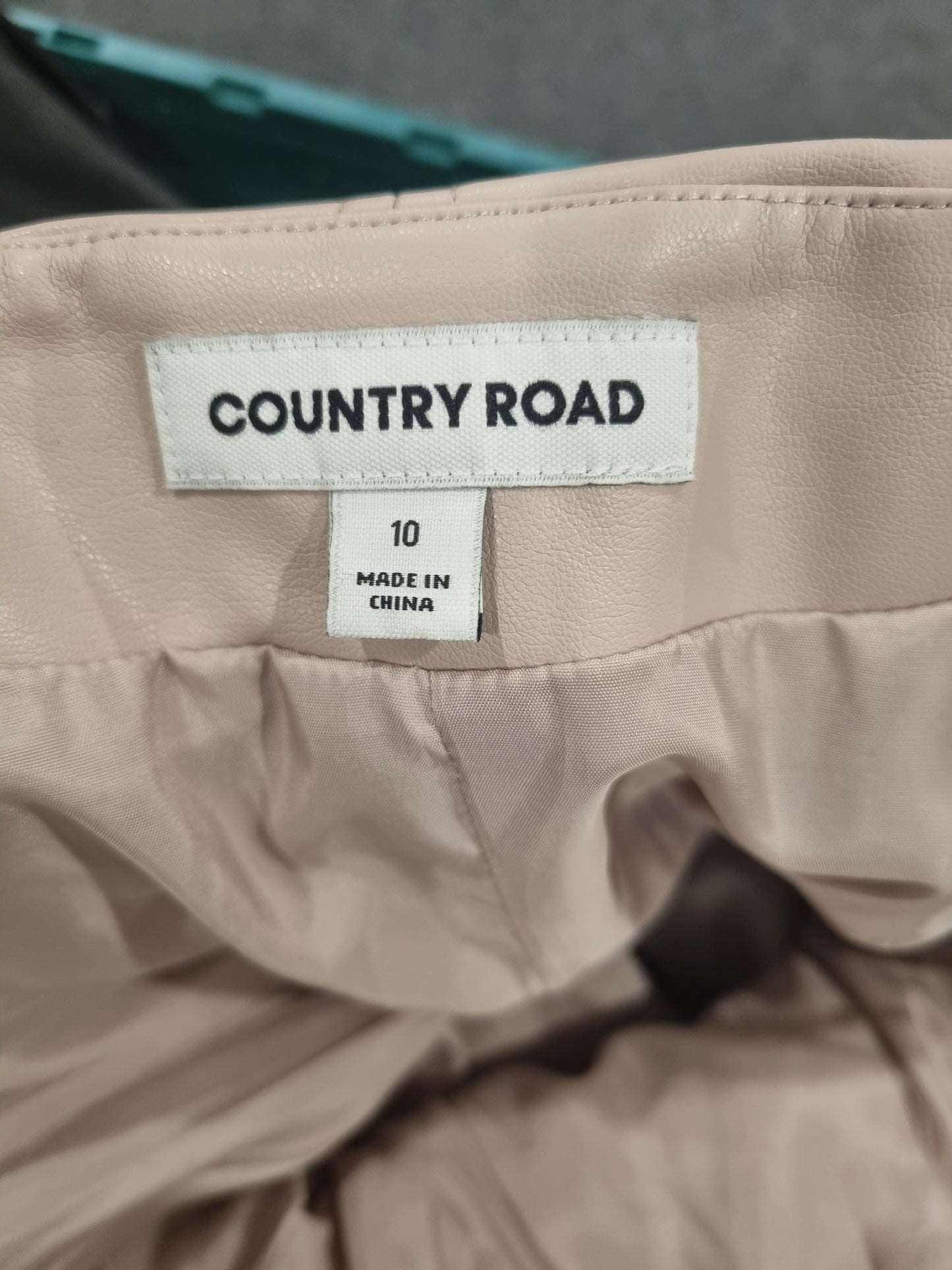 Country Road Leather look  Skirt - size 10