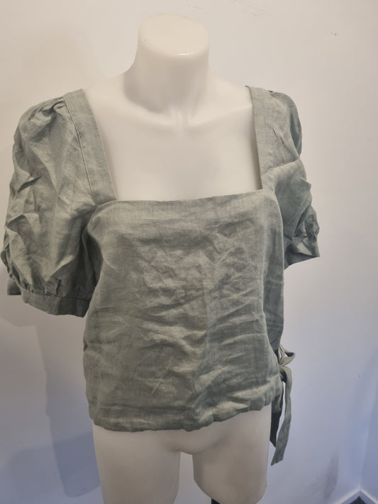 Among the Brave Linen Top - Size 8