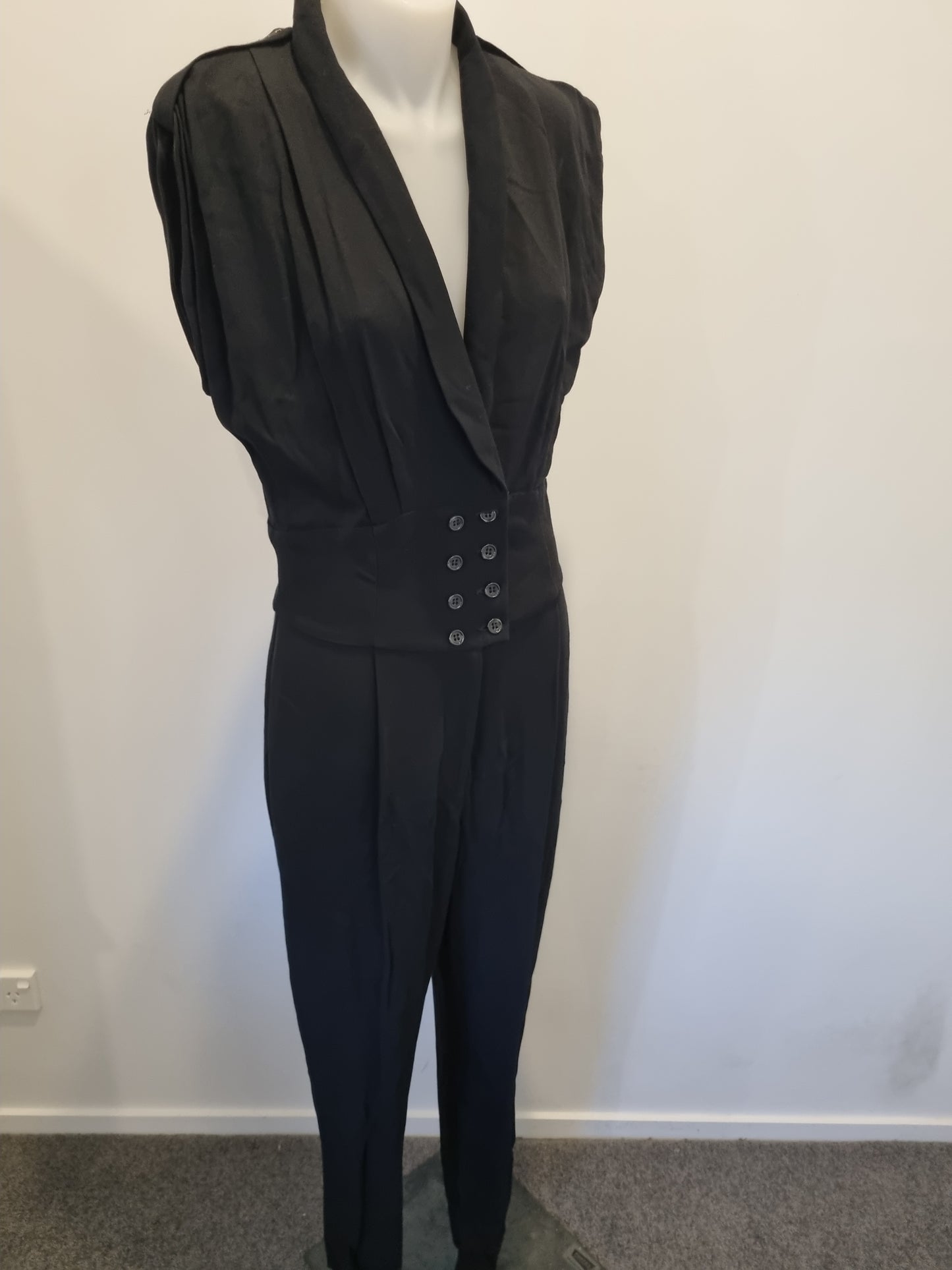 Cue Tuxedo Style Jumpsuit - Size 10