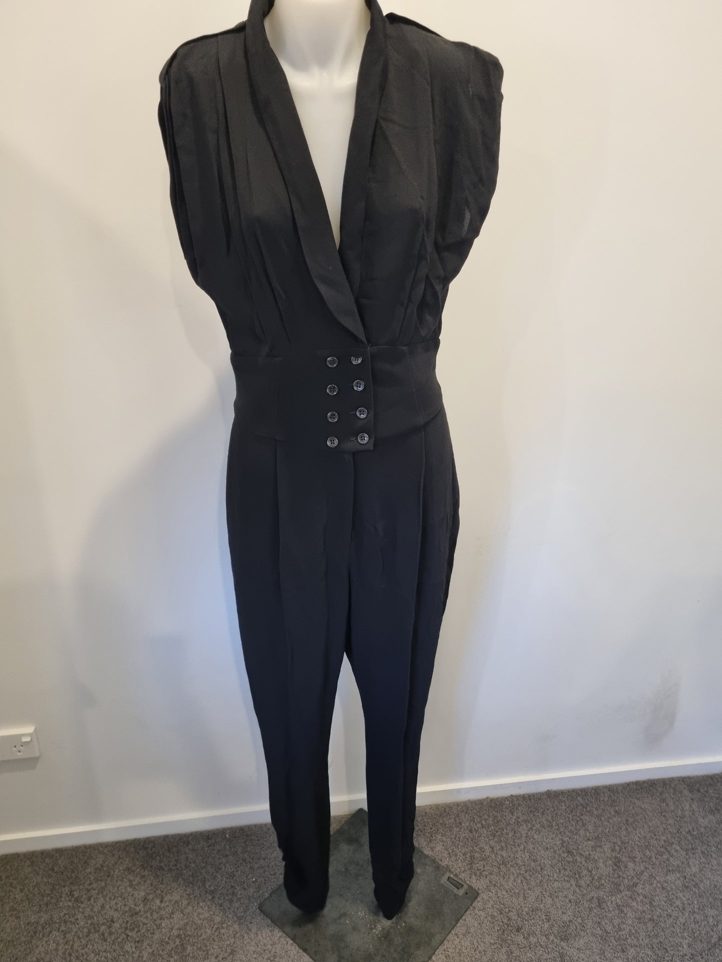 Cue Tuxedo Style Jumpsuit - Size 10