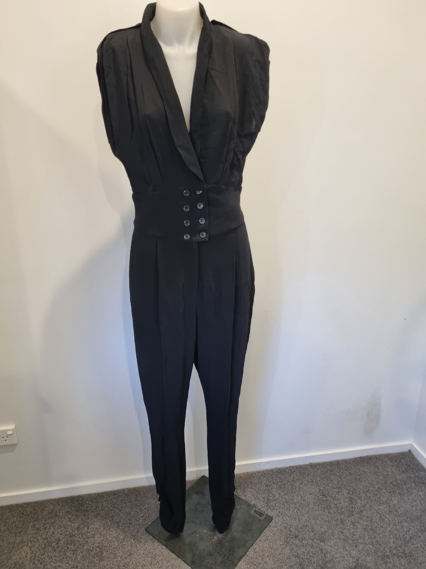 Cue Tuxedo Style Jumpsuit - Size 10