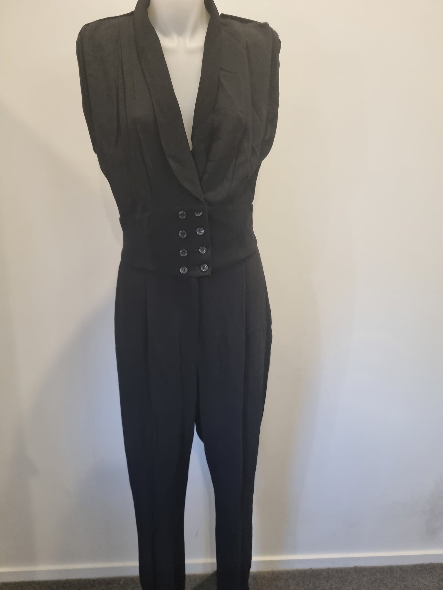 Cue Tuxedo Style Jumpsuit - Size 10