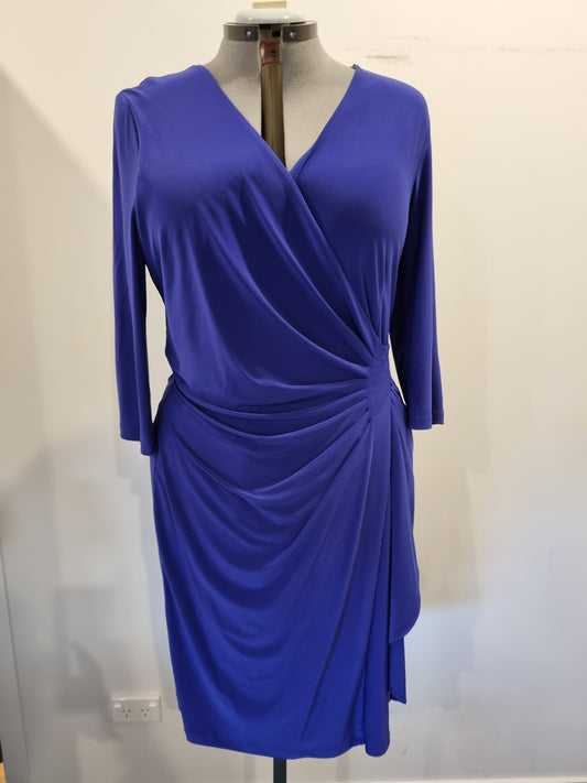 Frank Lyman Mock Wrap Dress (PURPLE) - Size 20