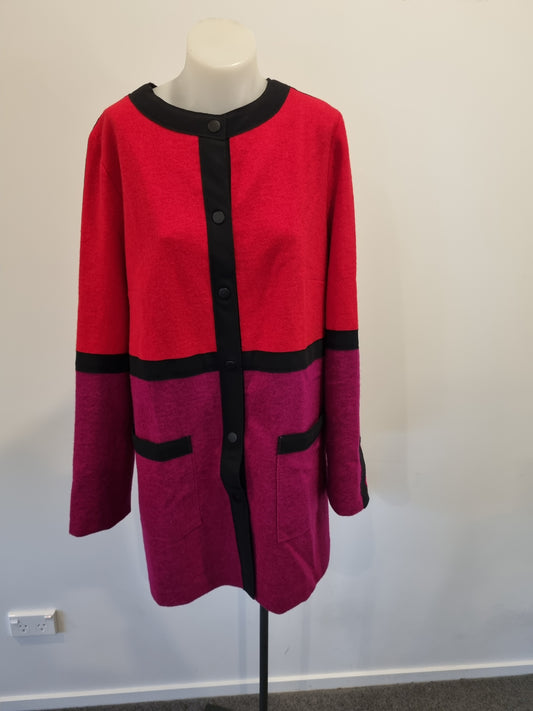Paula Ryan Colour Block Coat - Size M (BNWT (RRP $695)