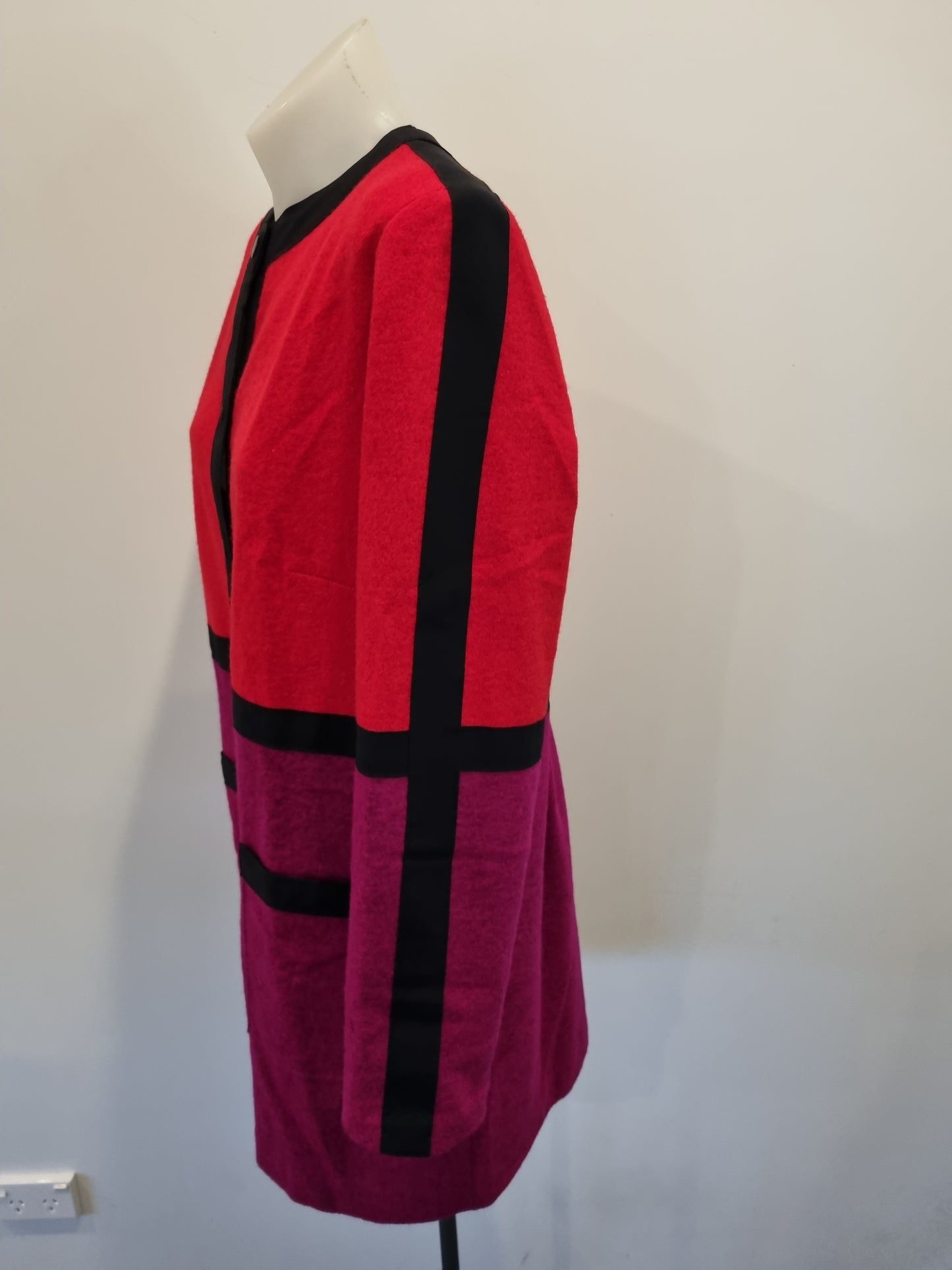 Paula Ryan Colour Block Coat - Size M (BNWT (RRP $695)