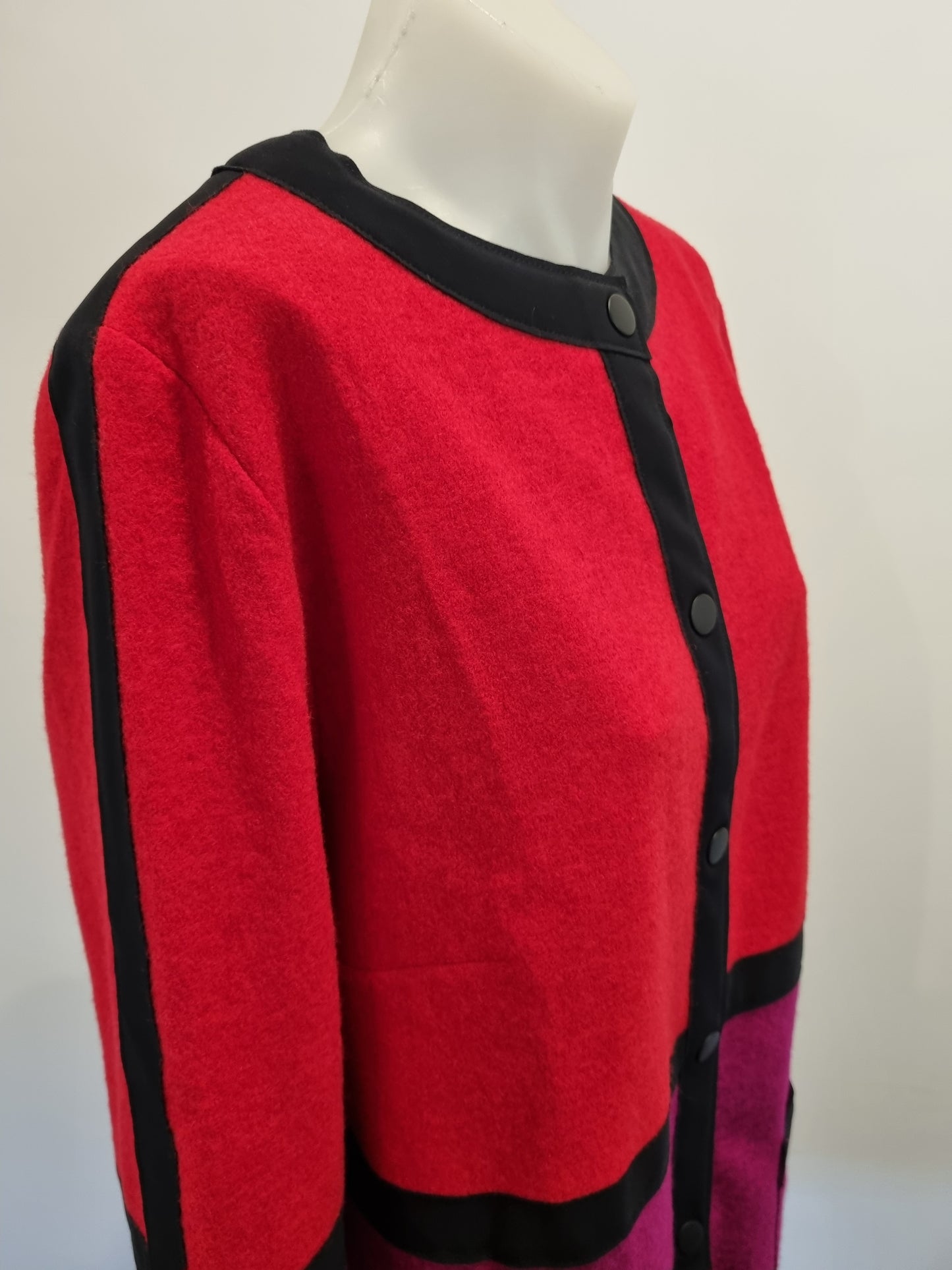 Paula Ryan Colour Block Coat - Size M (BNWT (RRP $695)