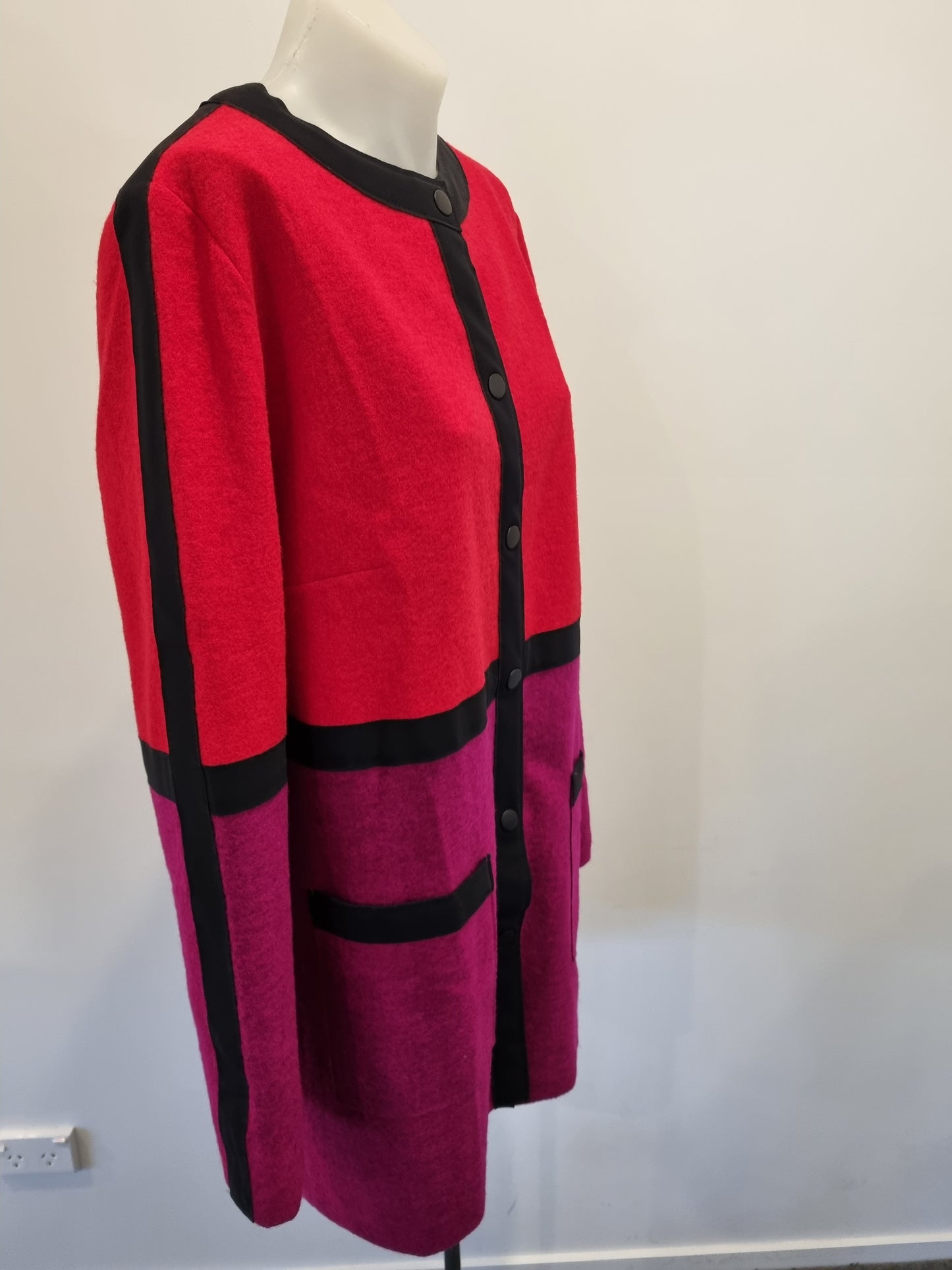 Paula Ryan Colour Block Coat - Size M (BNWT (RRP $695)