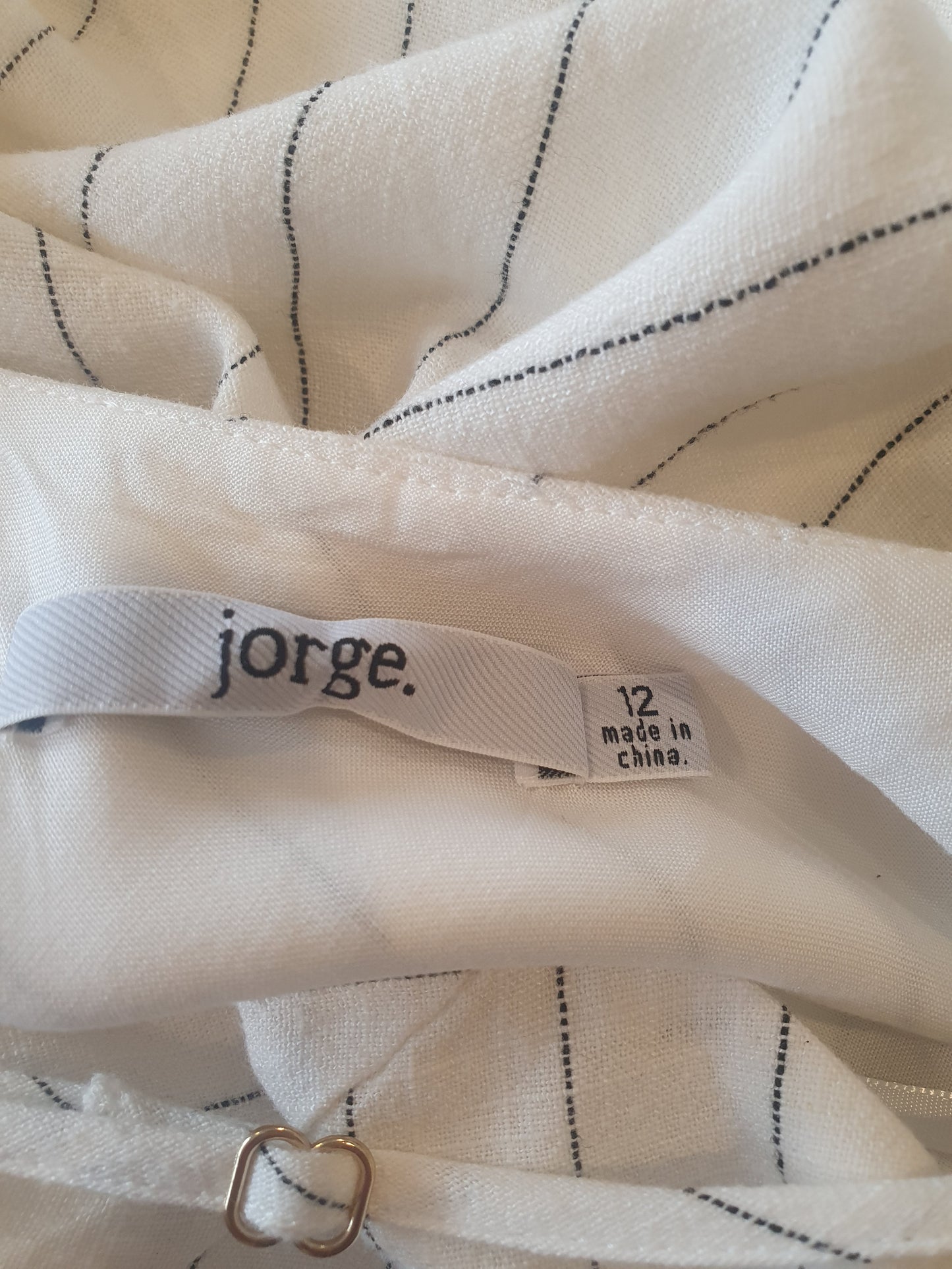 Jorge White Linen Dress - Size 12