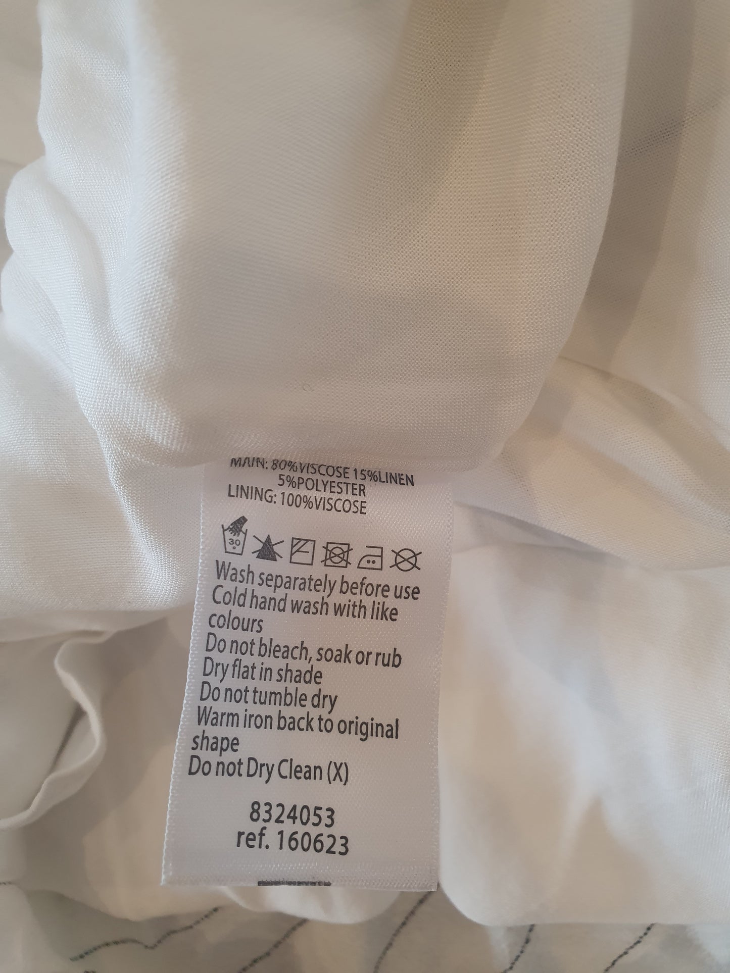 Jorge White Linen Dress - Size 12