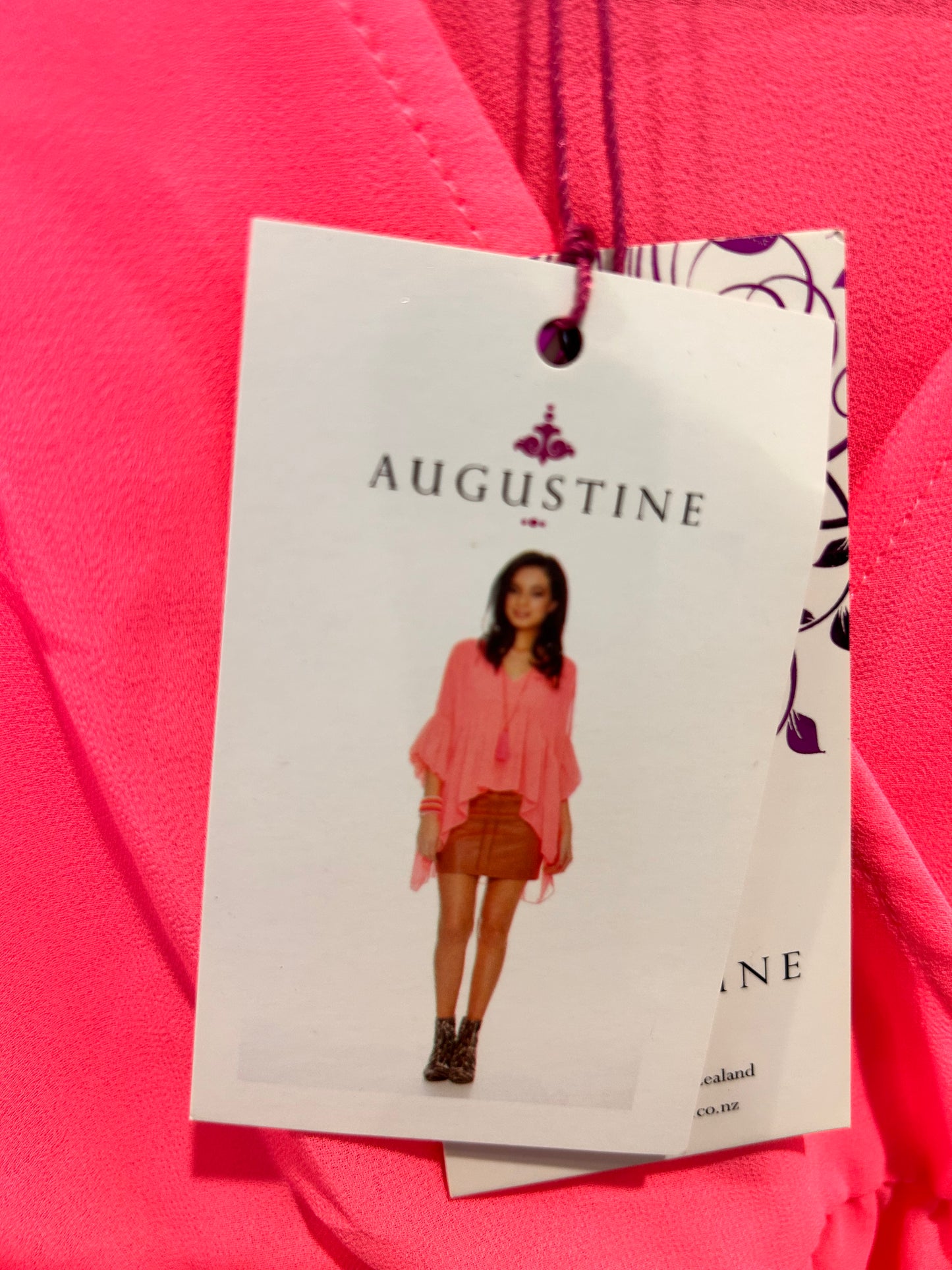 Augustine Bright Pink Top - Size XS/S (BNWT)